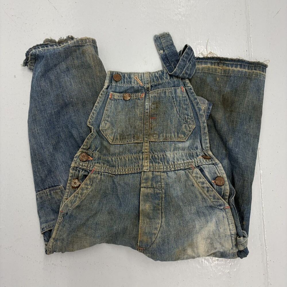 Vintage 40s Red Ball? Workwear Selvedge Denim Overalls 22x17